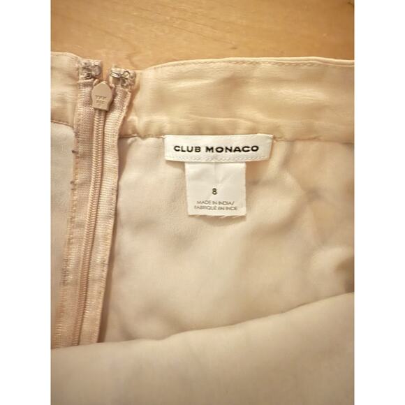 Club Monaco Lace Floral Blush Black Sheet Layered Mini Skirt 8 - Picture 2 of 2